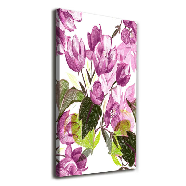 ClassicLiving Violette Blumen Kunstdrucke Auf Segeltuch Wayfair De